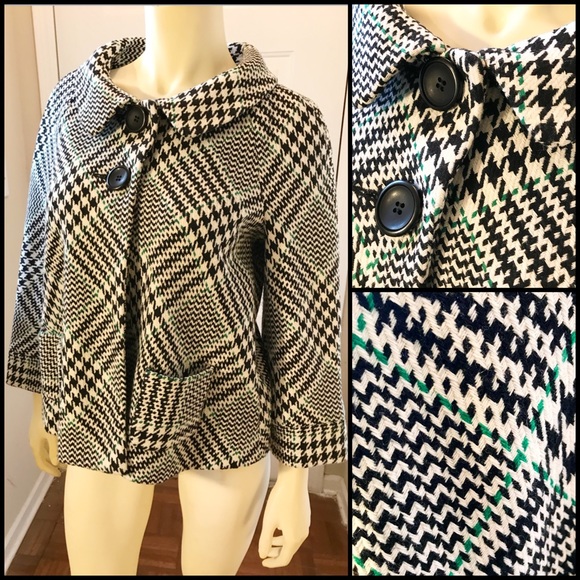 Sunny Leigh Jackets & Blazers - Houndstooth 3/4 sleeve jacket